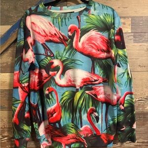 Flamingo Print Sweatshirt
